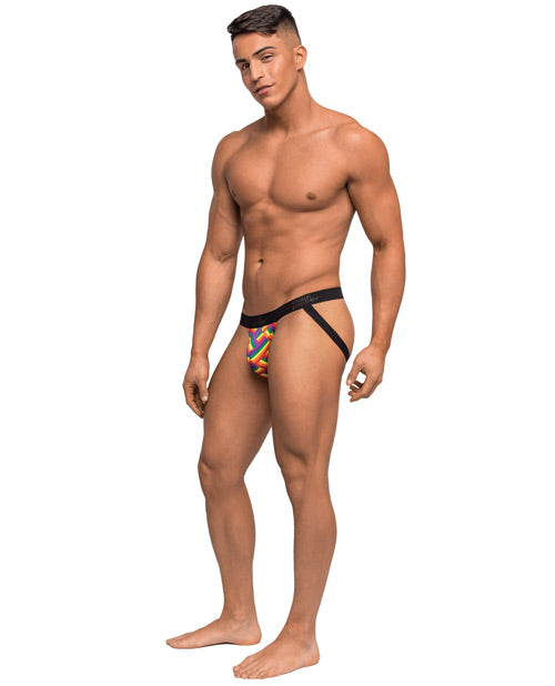 Pride Fest Contoured Pouch Jock Rainbow, Mens Jock Underwear L-XL