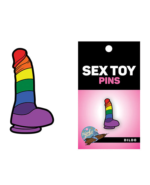 Wood Rocket Sex Toy Gay Pride Gay Dildo Pin - Rainbow