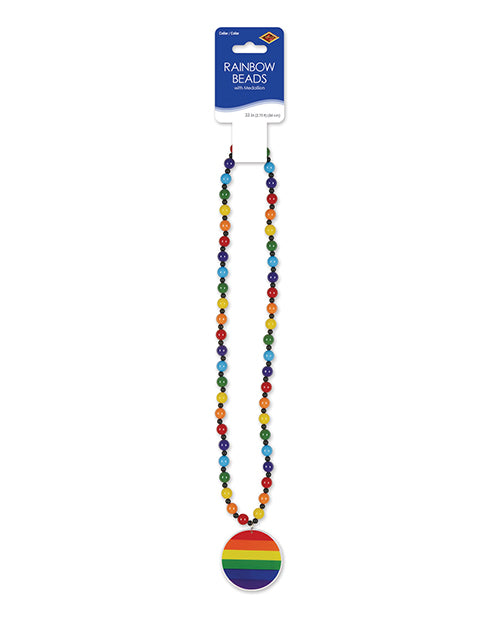 Pride Beads with Medallion - Rainbow