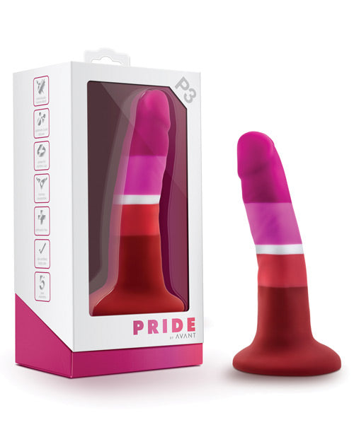 Blush Avant P3 Gay Dildo: Lesbian Pride Silicone Dildo - Beauty