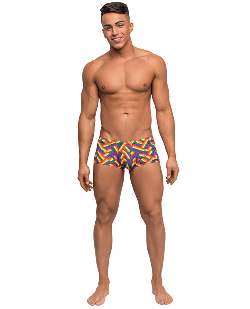 Pride Fest Contoured Pouch Mini Short Rainbow Small