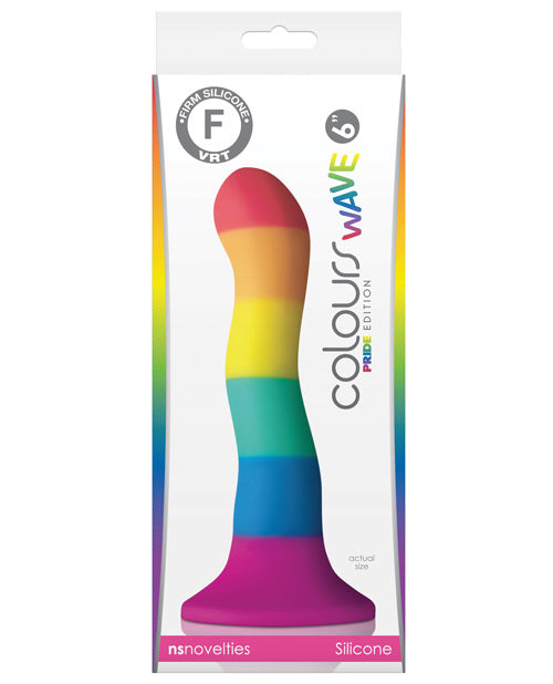 Colours Pride Edition 6-Inch Dildo: Wave Gay Dildo, Suction Cup Dildo
