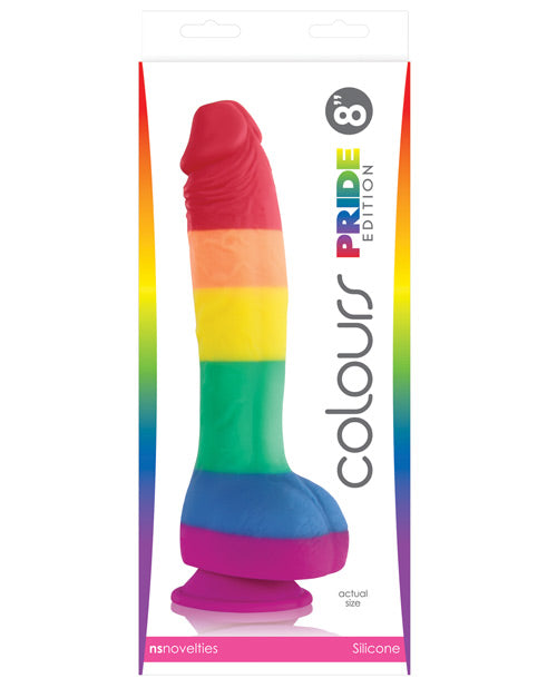 Colours Pride Edition 8-Inch Big Dildo: Gay Dildo, Suction Cup Dildo