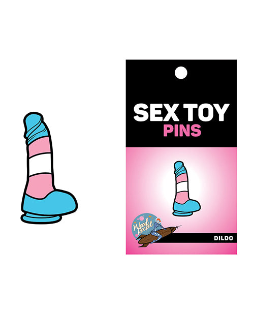 Wood Rocket Sex Toy Trans Pride Gay Dildo Large Pin - Multi Color